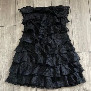 Express halter black mini dress